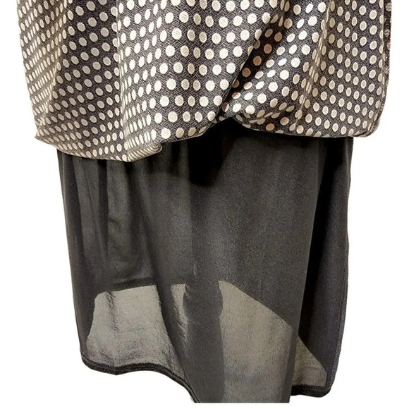 Evan Picone Black Label Women's Polka Dot Twist Bodycon Midi Dress Size 6 Black - Picture 10 of 13